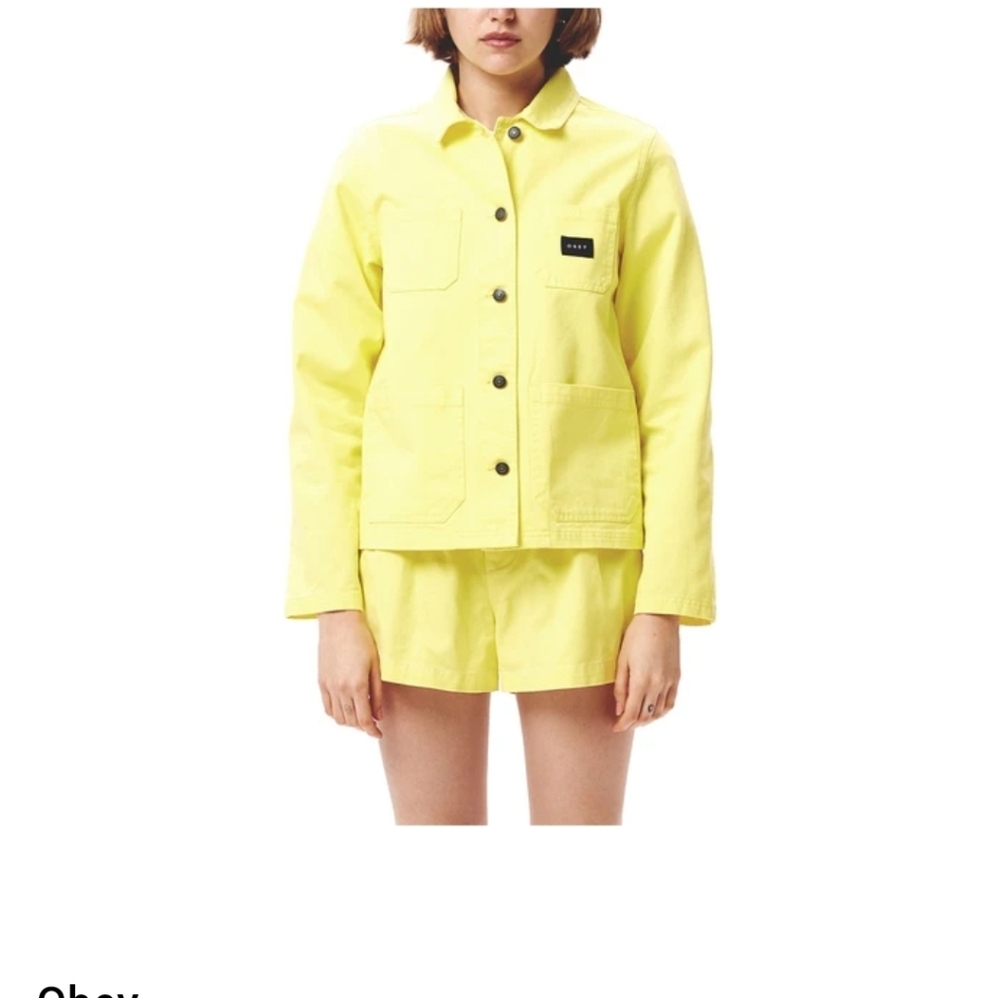 NWT Obey Lime Utility Jacket Size S - Picture 6 of 7